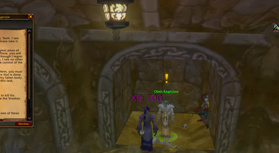 Oben Rageclaw in Teldrassil, where you turn in this quest