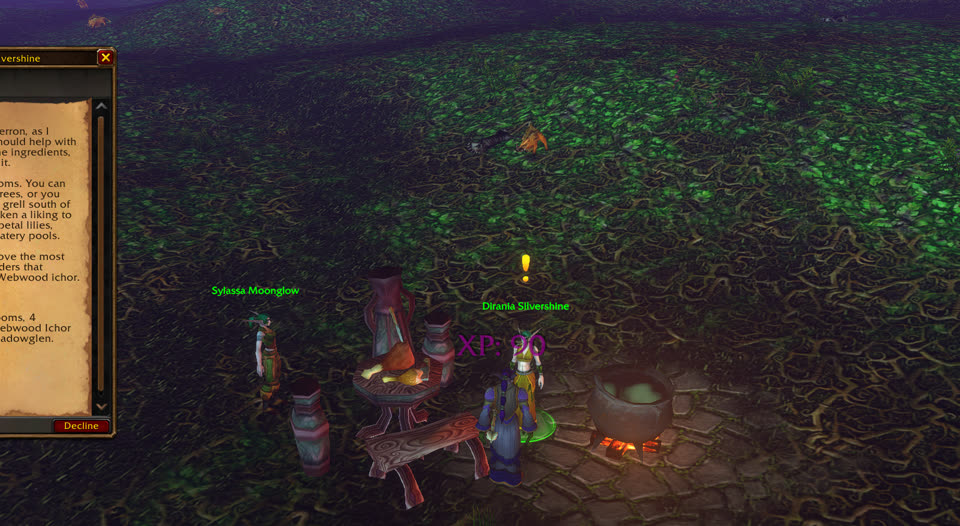 Dirania Silvershine in Teldrassil, where you turn in this quest