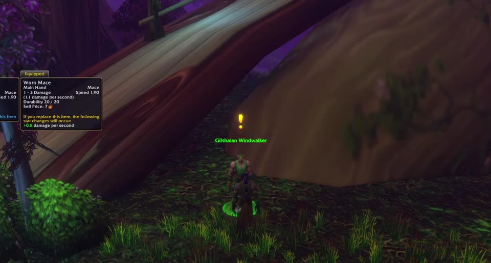 Gilshalan Windwalker in Teldrassil, where you pick up this quest